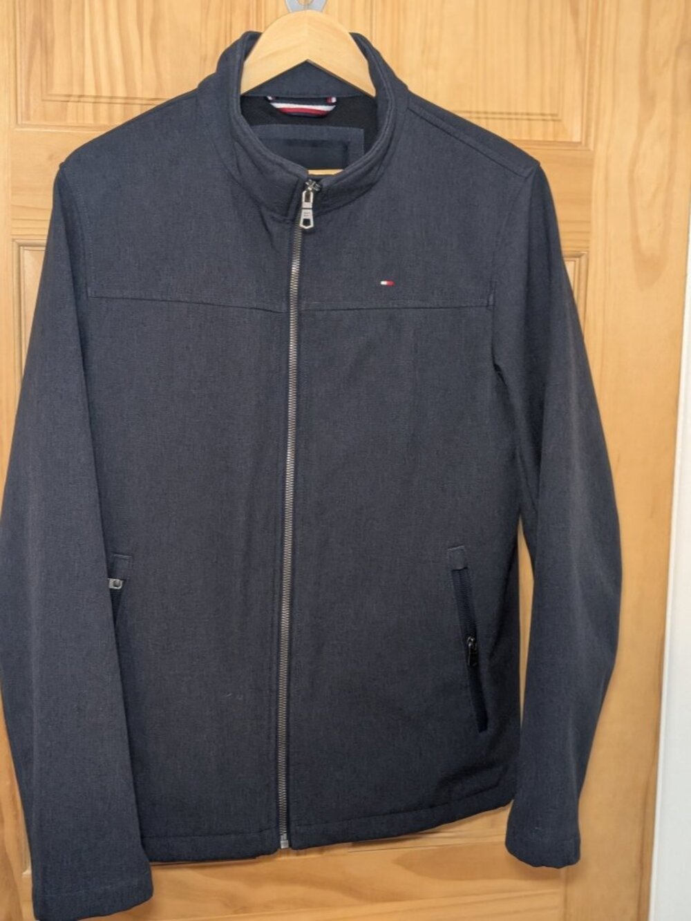Tommy Hilfiger Men's Navy Zip-Front Pea Coat